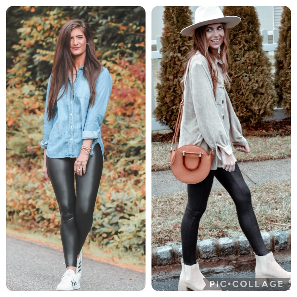 SPANX Faux Leather High Waisted Leggings
